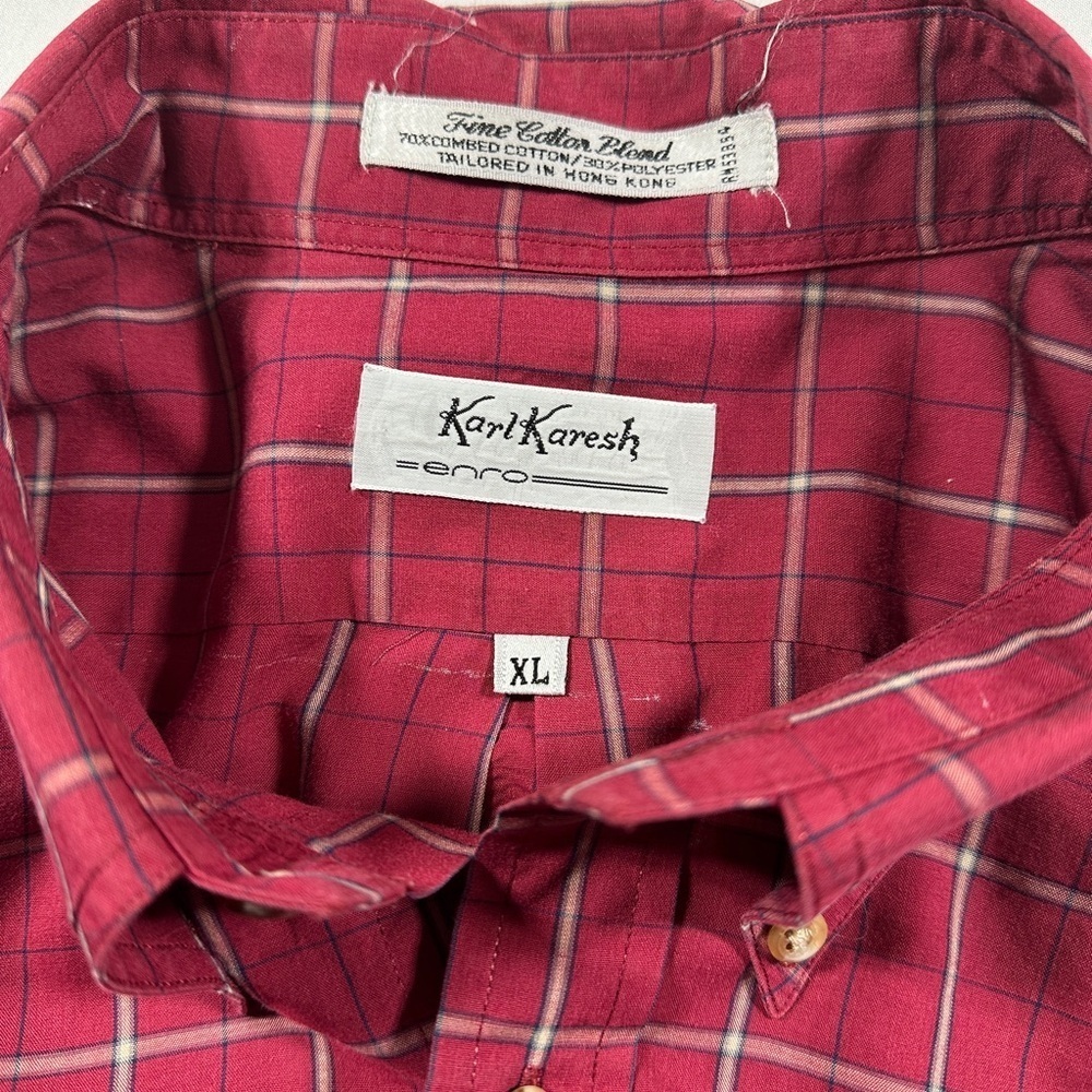 Men’s Vintage Karl Karesh Brand Shirt Size XL - Picture 5 of 9